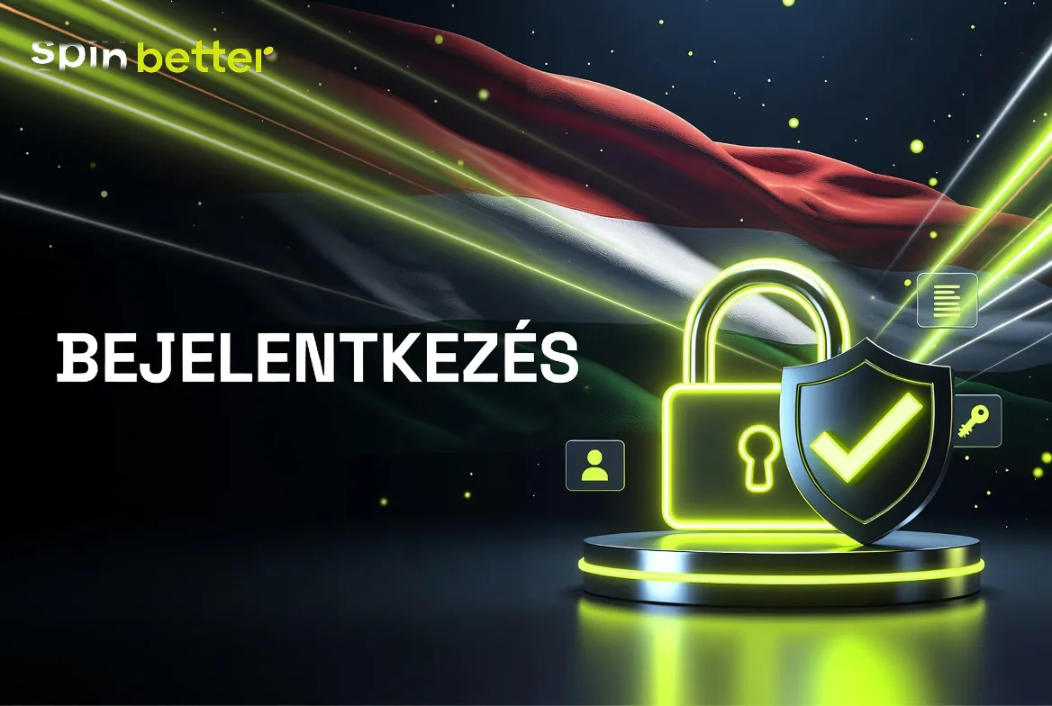 SpinBetter belépés képernyője a kaszinó magyar felületén